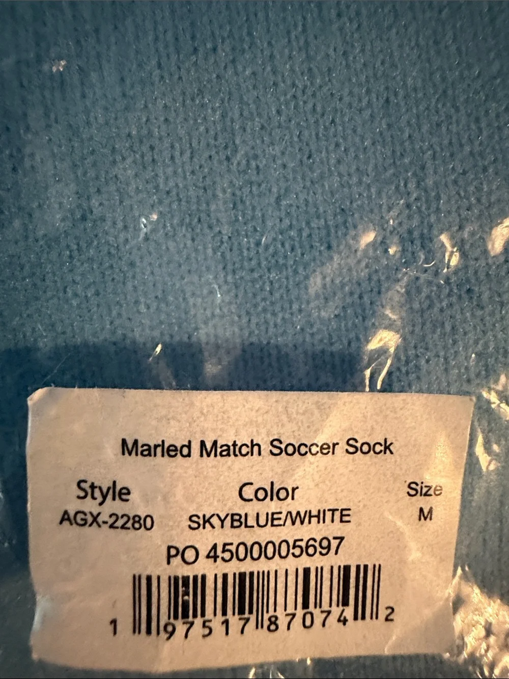 Capelli of New York Sky Blue & White Marled Match Soccer Socks